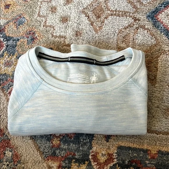 Smartwool Women's Classic Thermal Merino Base Layer Crew Winter Sky Heather - Picture 5 of 13